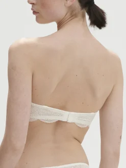 Soutien-gorge sans-bretelles décolleté plongeant - Naturel