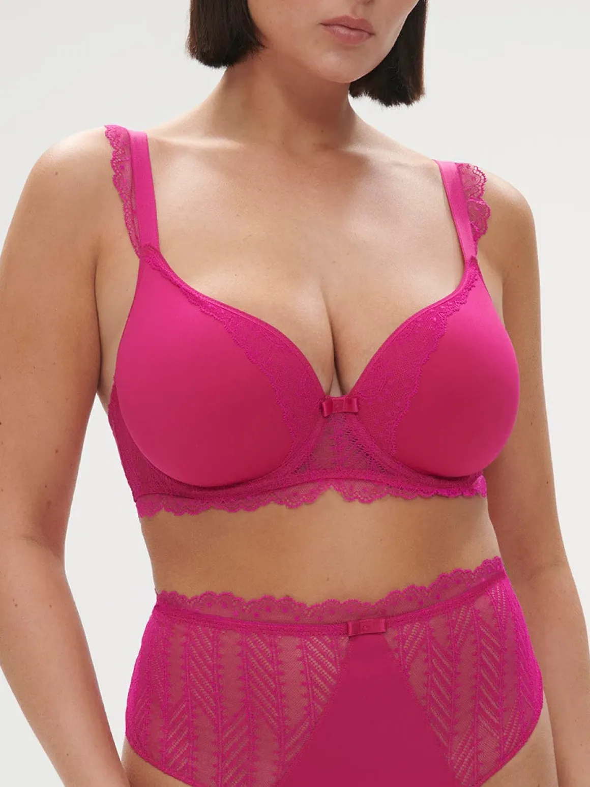 Soutien-gorge spacer décolleté plongeant - Rose Hibiscus