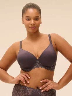 Soutien-gorge spacer décolleté plongeant - Gris Graphite