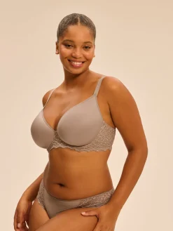 Soutien-gorge spacer décolleté plongeant - Grège