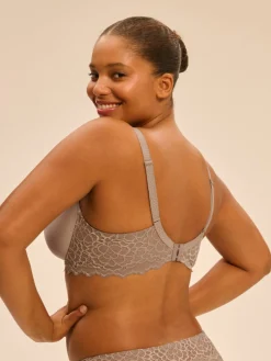 Soutien-gorge spacer décolleté plongeant - Grège