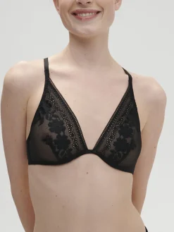 Soutien-gorge triangle avec armatures - Noir
