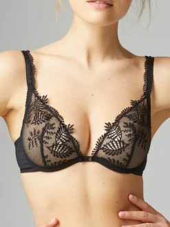 Soutien-gorge triangle avec armatures - Noir