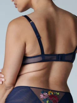 Soutien-gorge triangle avec armatures - Bleu Nuit