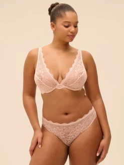 Soutien-gorge triangle avec armatures - Poudre Pétale