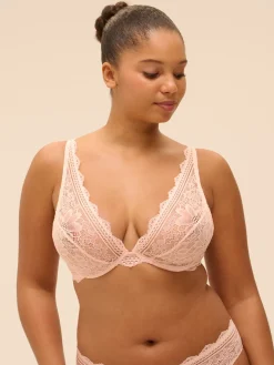 Soutien-gorge triangle avec armatures - Poudre Pétale