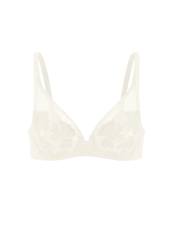 Soutien-gorge triangle emboitant décolleté plongeant - Naturel