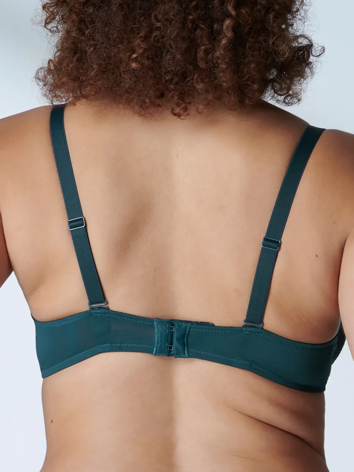 Soutien-gorge triangle emboitant décolleté plongeant - Vert Anglais