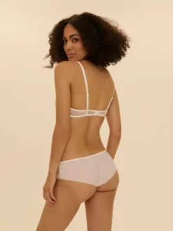 Soutien-gorge triangle emboitant décolleté plongeant - Naturel