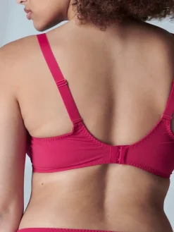 Soutien-gorge triangle emboitant décolleté plongeant - Cranberry