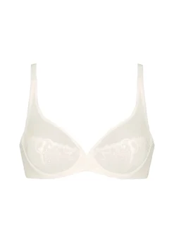 Soutien-gorge triangle emboitant décolleté plongeant - Naturel