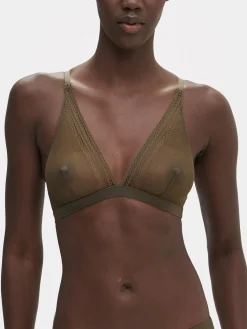 Soutien-gorge triangle sans-armatures - Vert Aventure