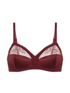 Soutien-gorge triangle sans-armatures - Rouge Obscur