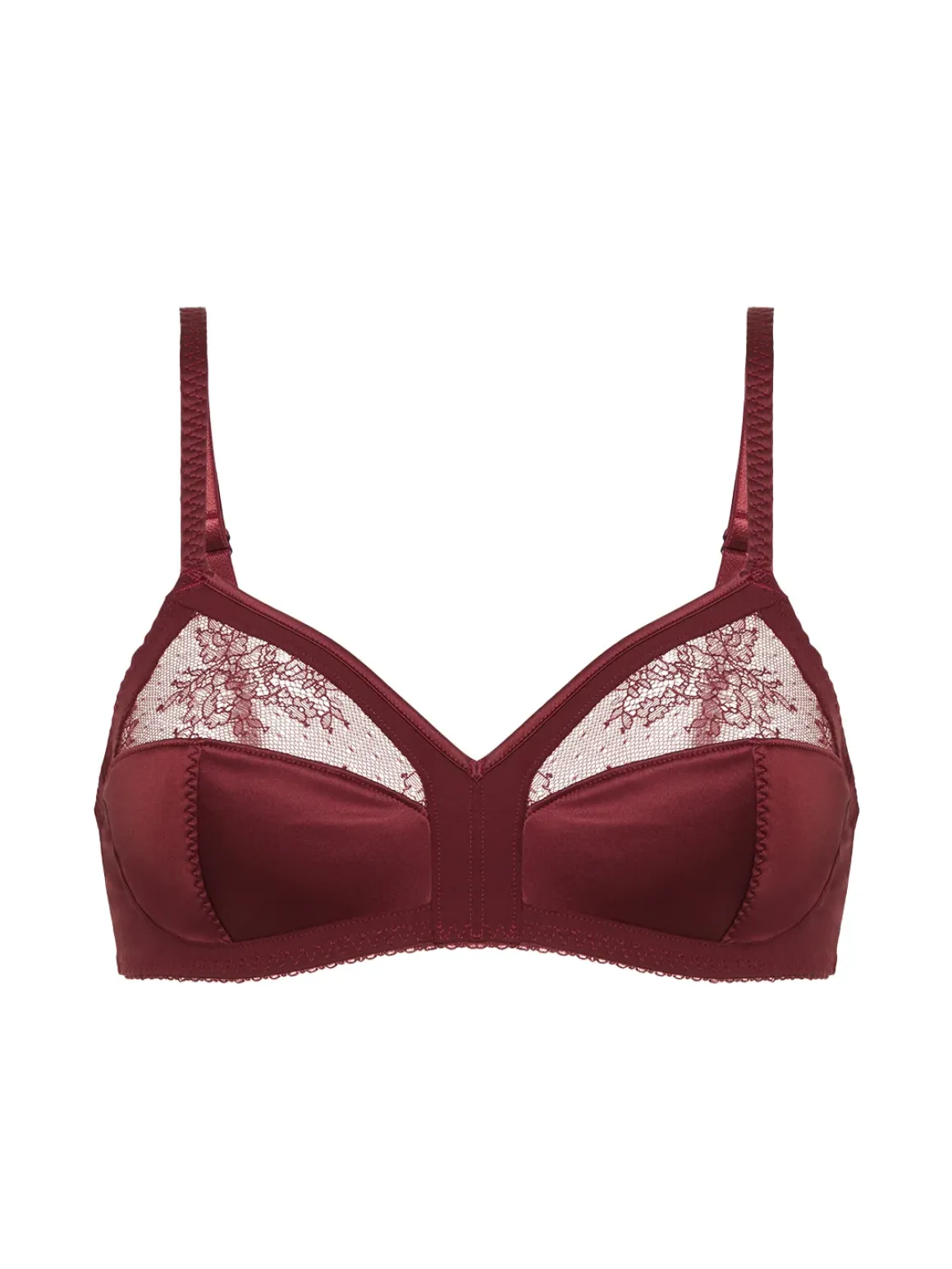 Soutien-gorge triangle sans-armatures - Rouge Obscur
