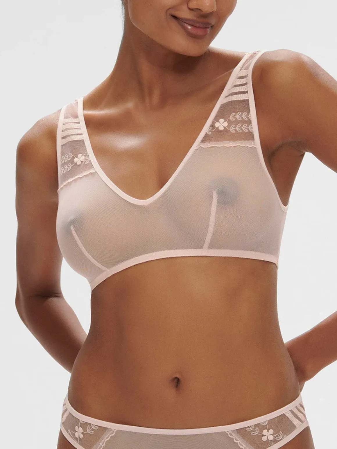 Soutien-gorge triangle sans-armatures - Poudre pétale