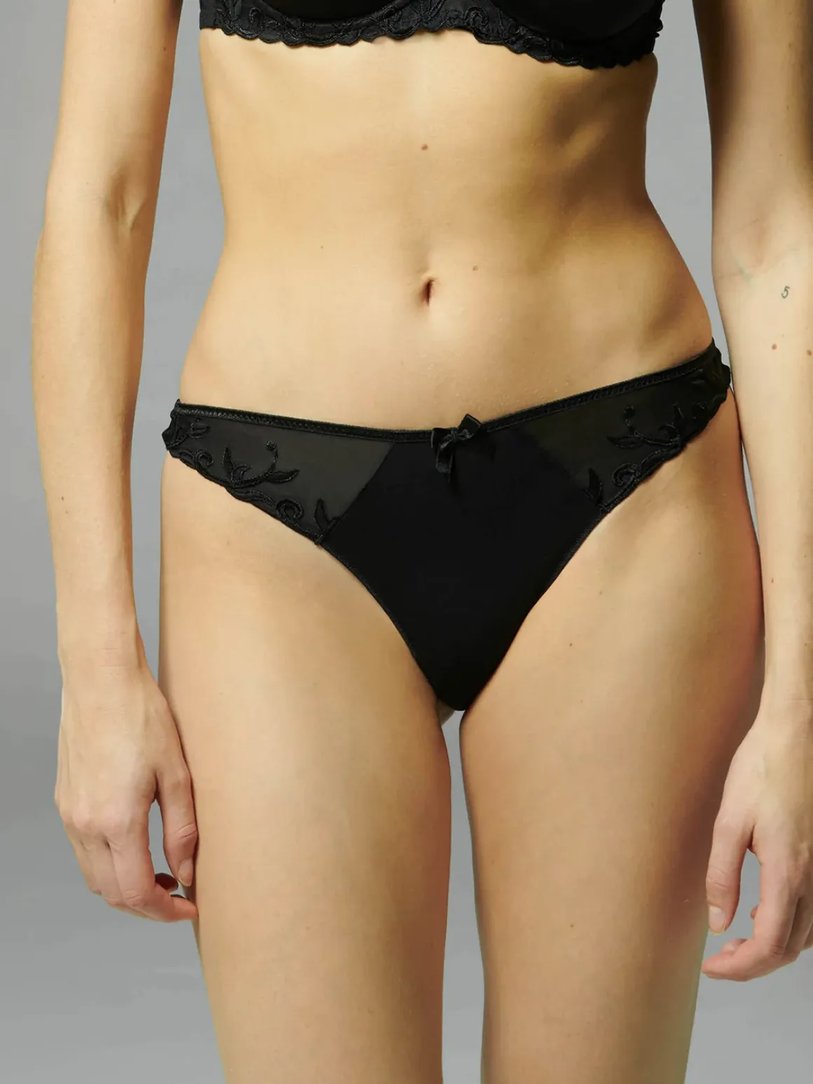 String en coton - Noir