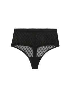 String gainant taille haute - Noir