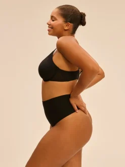 String gainant taille haute - Noir