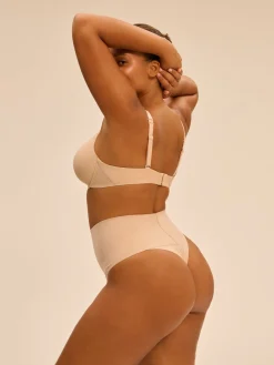 String gainant taille haute - Peau Rosée