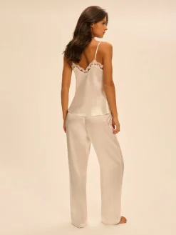 Top broderie - Naturel