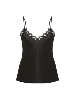 Top broderie - Noir