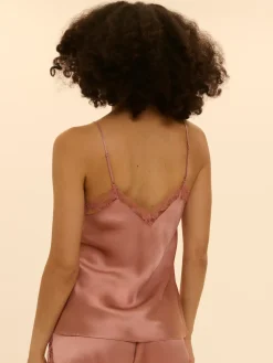 Top broderie - Rose Fumé