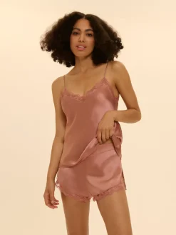 Top broderie - Rose Fumé