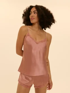 Top broderie - Rose Fumé