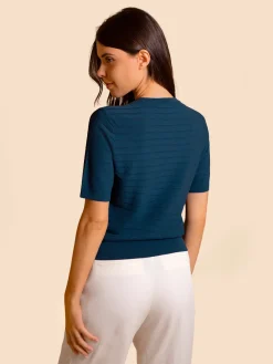 T-shirt manches courtes - Bleu pétrole